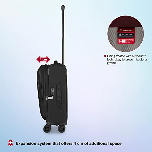 Image of Victorinox, Crosslight, Global Softside Cabin Luggage, 37 litres, Black, 612417 |Trolley Bag