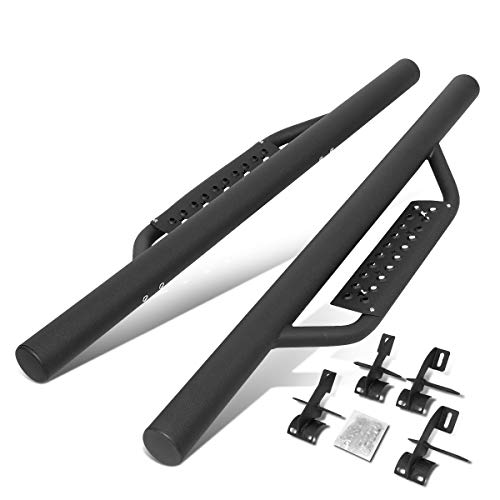 Auto Dynasty Drop Running Boards Compatible with 2007-2018 Jeep Wrangler/JK 2-Door, Steel Round Tubing Side Step Rail Nerf Bars, 3