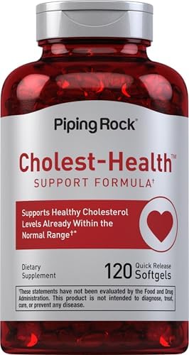 Piping Rock Cholesterol Health Supplement | 120 Softgels | Plant Sterols Formula | Non-GMO, Gluten Free