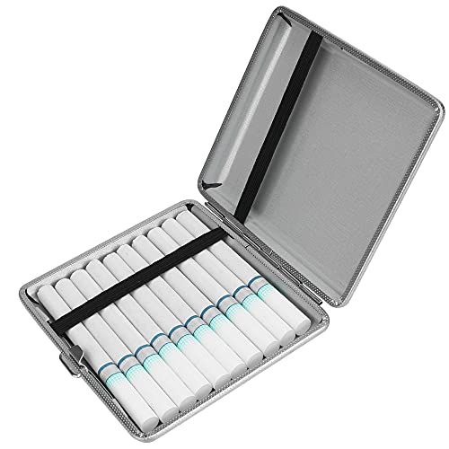 NOPNOG Étui à cigarettes ultra fin pour 20 cigarettes - Double ouverture - En acier inoxydable et cuir synthétique - 9,8 x 9,2 cm Cover