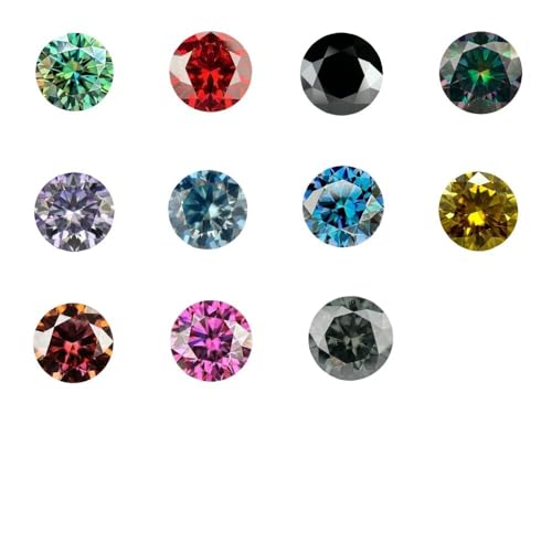 Moissanite en vrac VVS1 ronde brillante 1ct 2 carats avec certificat GRA