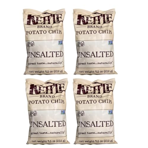 Kettle Brand Potato Chips Unsalted 7.5 oz (Pack of 4) image 2