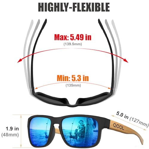 Image of Floating Polarized Fishing Sunglasses Saltwater Resistant Lenses That Coating Won't Peel Rub off