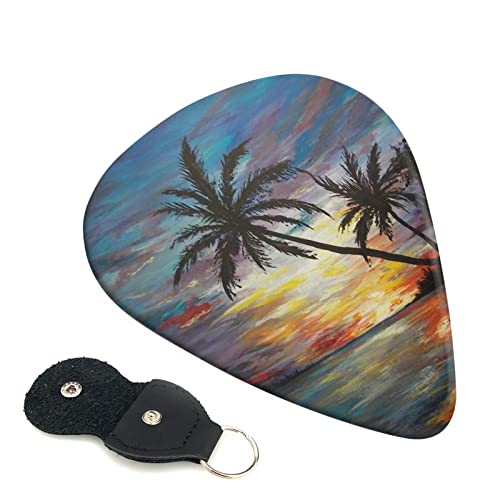 Tropical Sunset Lot de 6 médiators pour guitare acoustique, guitare électrique, basse, ukulélé – fins, moyens et épais - Les Beatles, Paul McCartney, John Lennon, RIngo Starr, George Harrison Tropical Sunset Lot de 6 médiators pour guitare acoustique, guitare électrique, basse, ukulélé - fins, moyens et épais
