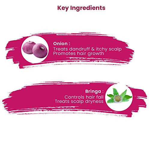 Dhathri Onion Shampoo|Promotes Hair Growth & Controls Hair Fall | Onion Bhringraj Shampoo to Soothe Scalp Irritations & to Prevent Damage to Hair... - Image 4