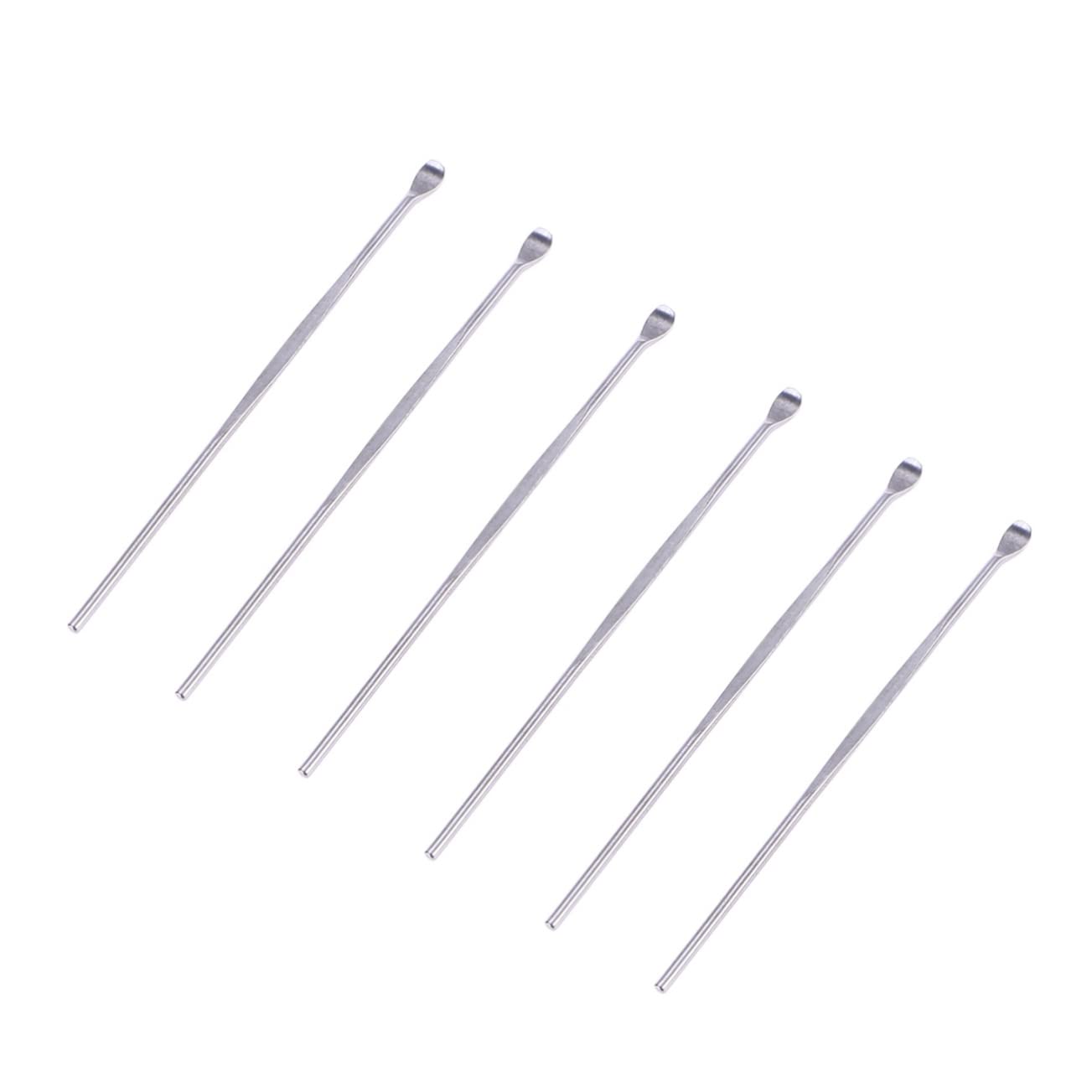 6pcs Stainless Steel Ear Wax Remover Tool Safe Ergonomic Earpicks for Household Use Lightweight Design Portable Cleaning for