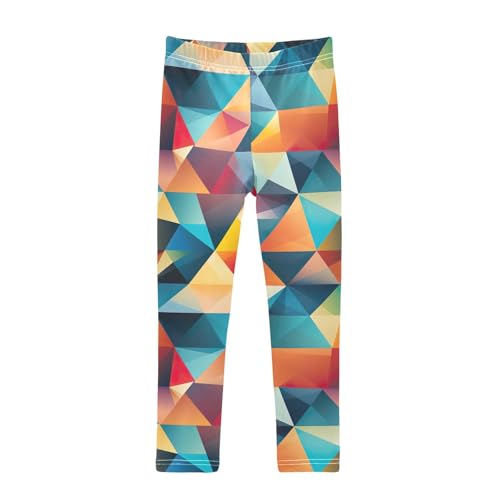 Kids High Waist Colorful Triangle Leggings for Toddler Girls 4T 202b2581