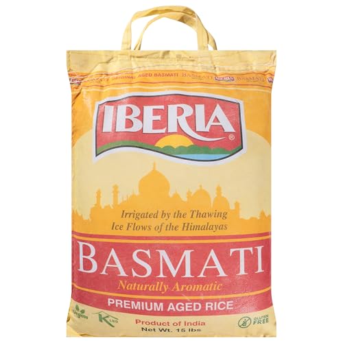 Image of Iberia Premium Aged Indian Basmati Rice, 15 Pounds