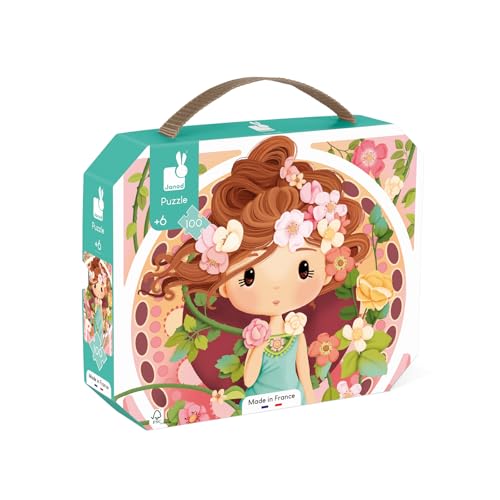 Janod - Puzle Infantil Inspirado en Mucha - 100 Piezas - Juego Educativo - Paciencia y Destreza -...