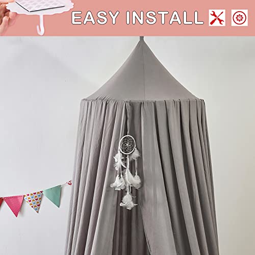Kogiti Bed Canopy Curtain For Girls Mosquito Net Large Princess Canopies For Bed Ceiling Bed Curtain Reading Nook Curtain, Room Decor (Grey) #TOP3