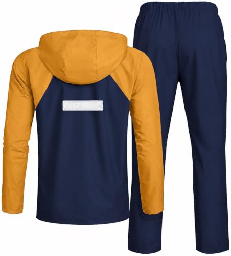 Image of Mens Raincoat Suit with Pant Set Modestra Series | Waterproof Lightweight Breathable Rain Wear | Waterproof Zipper Raincoat for men waterproof