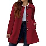Design élégant à col poupée – Ce caban pour femme présente un charmant col à revers de style poupée et une silhouette flatteuse en forme de V, créant une allure douce et féminine, à la fois classique et facile à porter.