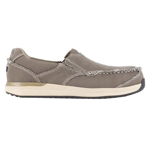 Rockport Langdon - Zapatos industriales sin cordones con puntera de seguridad para hombre, Breen, 45 EU