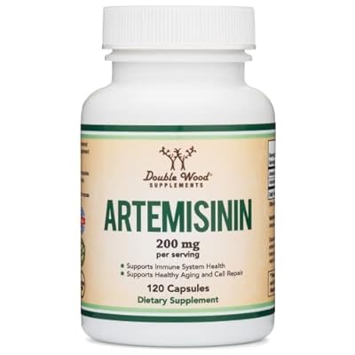 Artemisinine Sweet Wormwood CleanseArtemisia Annua 200 mg per portie, 120 capsules Twee maanden levering Vegan Safe, Non-GMO, Gluten Free Immune Support door Double Wood