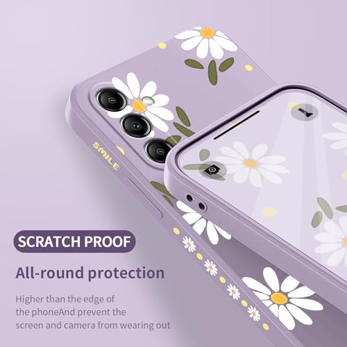 LEECG for Samsung Galaxy A17 Case, Slim Soft Liquid Silicone Anti Fingerprint for Galaxy A17 Phone Cover 6.7 inch, Daisy Purple by LEECG - Used condition - Image 7