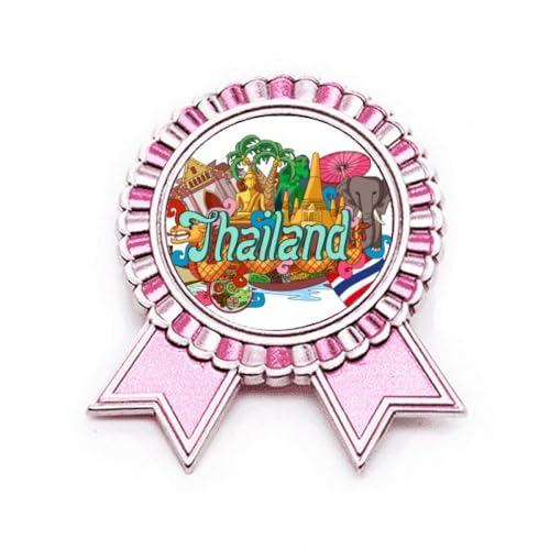 Winner Award Medal Elephant Thaïlande Broche Rose Cadeau Original en Métal