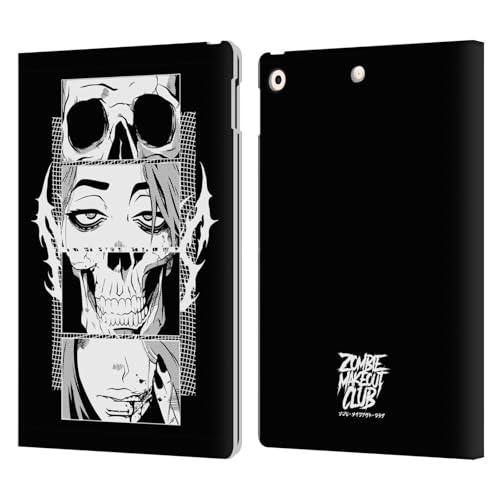 Étui portefeuille iPad 10.2 cuir anti-rayure motif Zombie Makeout Club
