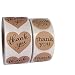 1000 Pack, Heart Love Shape Kraft Paper Thank You Adhesive Label, Complete Bundle, 1.5” Heart Shaped Stickers & 1.25" Round Adhesive Labels