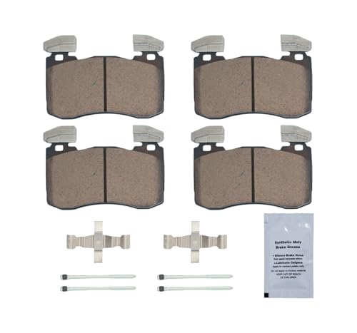 Image of HUSCH Front Ceramic Brake Pads Kit Fit For Genesis G70, For Kia Stinger | Clean Wheels, Quiet, Short Braking Distance, Responsive Braking, Long Service Life, for Various Weather, Road Performance