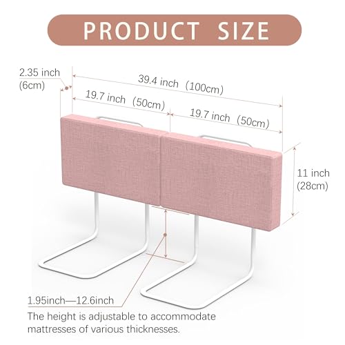 Image of Bed Rail Bumpers for Toddlers, Foam Padded Bed Barrier for Kids Safety, Adjustable Bed Side Guard Rails for Old Dogs, Bunk, Twin, Queen & King, Full Size Beds (Pink, 2Packs)