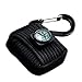 Paracord Survival Fishing Kit - Compass, Fire Starter Rod, Tinder, Eye Knife, Weights, Swivels, Fishing Hooks, Floats, Line, Tin Foil, Carabiner - for Camping and Emergencies (Black)