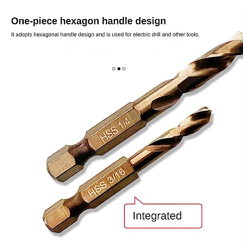 Sknrlko 6 PCS Drill Bit Set High Speed Steel As Shown for Stainless Steel & Hard Metals for Quick Chucks & Impact Drivers - Image 4