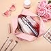 9 Pcs Translucent Make up Bag Pink Big Travel Cosmetic Makeup Toiletry Bag with Handle and Zipper Waterproof Portable Cosmetic Travels Bags for Travel Toiletries Accessories, 10.2 x 6.3 x 2.8 Inches