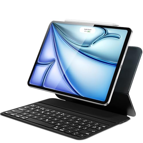 YUEJIDZ Funda y Teclado para iPad Pro 11 (4/3/2/1 Gen), Teclado para Air 6.Gen M2/5/4 (10,9) Español Ñ Ultraligero & Portátil