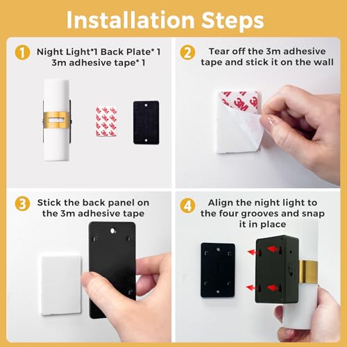 L LOHAS LED Motion Sensor Night Light, Rechargeable Battery Night Light, Cordless LED Wall Lights,Adjustment Brightness, Nightlight for Bedroom Hallway Kitchen 1PACK — view 4