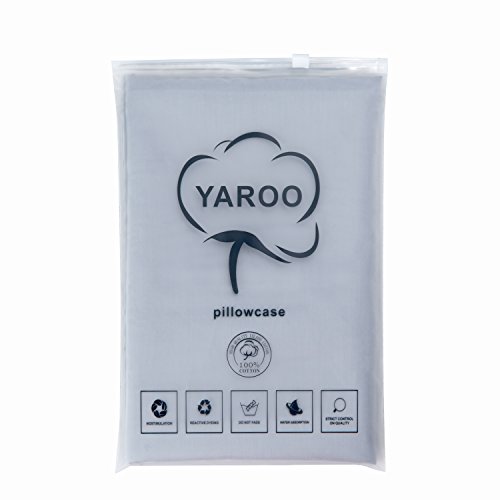 Yaroo Body Pillow Cover 21X54,Long Pillow Case -Envelope Closure,400 Thread Count,100% Cotton,Only Cover No Insert,Body Pillowcase-Silver(Light Gray) #TOP4