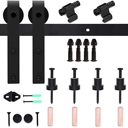 CCJH 167 cm Schiebetürbeschlag für Schiebetüren, Zubehör für Scheunentüren, einzigartiges Holztür-Set