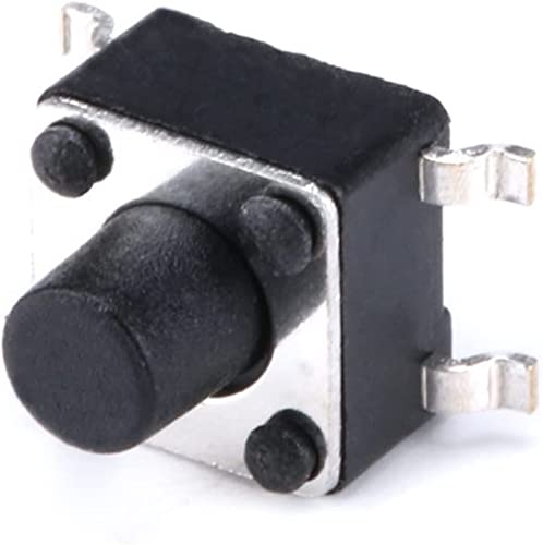 Micro interruptor SMD AHLOKI pack de 100 pulsadores tactiles de 4,5 x 4,5 mm para circuitos 6