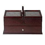 nähkasten holz gebraucht Einfacher und kompakter Design Schmuck Aufbewahrungsbox mit elegantem äußeren Look perfekt für alle Frauen und Mädchen zu speichern ihren geliebten Schmuck.