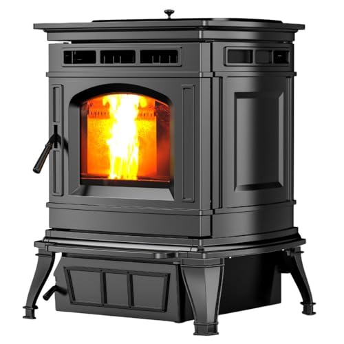 EIDER BIOMASA – Estufa Leña Antares Iron con Horno – 24,28 kW – Fundición Completa – Calienta hasta 305 m³ – Horno Superior – 91x59x61 cm – Clase A – Diseño Robusto