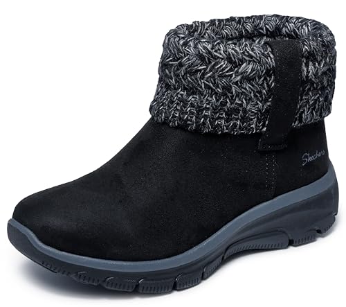 Skechers Women's Easy Going-Cozy Weather Ankle Boot, Black,