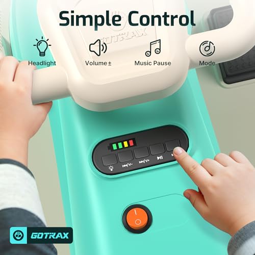 Image of Gotrax WG1 Electric Wiggle Car for Kids, 12V Big Battery up to 120Min Playtime, Music Speaker &Rear Flash Wheels, Battery Display & Easy Assembly w /Pedal Throttle, Crazy Cart Gift for Ages 3+, 132Lbs