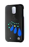 Trexta 00248 Crystal Series Snap-On Leather Case for Samsung Galaxy S4 - Retail Packaging - Peacock Black
