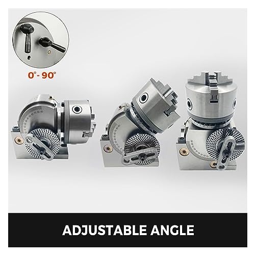 Image of Dividing Head Precision Semi Universal BS0 BS1 4 inch 5 inch 6 inch Indexing Head W /Tailstock & Chuck For Drilling Milling Grinding For Beginnners DIY Use(With 6In 3-Jaw Chuck)