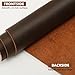 G-FAVOR Genuine Leather Sheets for Crafts Full Grain Leather Tooling Leather Square 2mm Thick Cowhide Leather for Crafting Tooling Sewing, Brown, 8