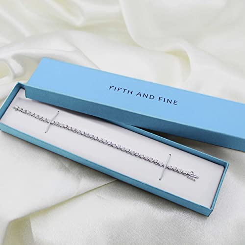 Fifth And Fine 1/2 Carat Tw Natural Diamond Tennis Bracelet In 925 Sterling Silver #TOP4