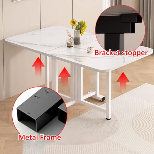 Table de cuisine carrée extensible pliante avec rangement urbain