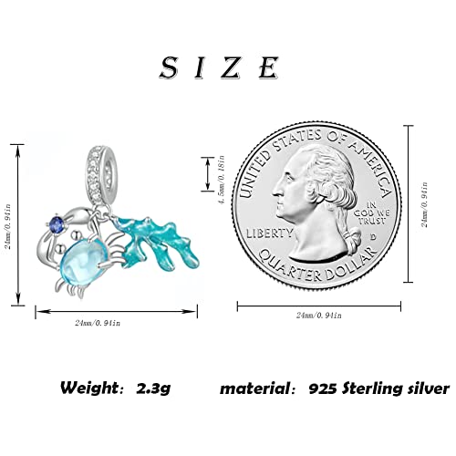 Image of ARTCHARM Blue Dream Submarine Charms Beach Waves Beads Pearl Beads Fit Original Bracelet DIY Neckalce