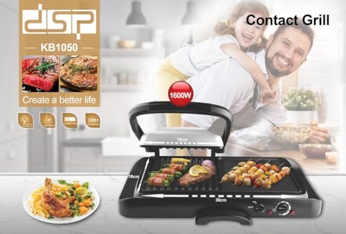 Fipka-DSP-KB1050-Sandwich-Maker-With-Grill-1600-Watt-Black-Silver
