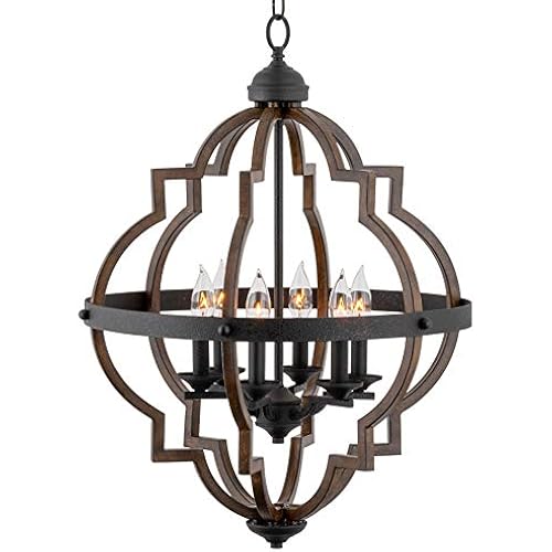 Kira Home Capistrano 28" Modern Geometric Quatrefoil 6-Light Chandelier