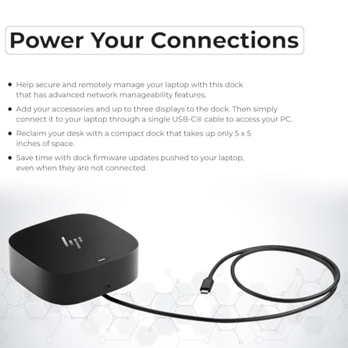 HP Docking Station for Laptop Dual Monitor and Charging Bundle - HP USB-C G5 Dock 5TW10AA / 5TW10UT / 5TW10AA#ABB with 120W Adapter, HDMI, DisplayPort, USB-C Cables & Microfiber Cleaning Cloth by ANYHDD - Image 9