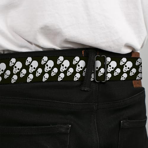 Cinturón Buckle-Down de calaveras inclinadas ajustable desde 50.8 cm hasta 91.4 cm 4