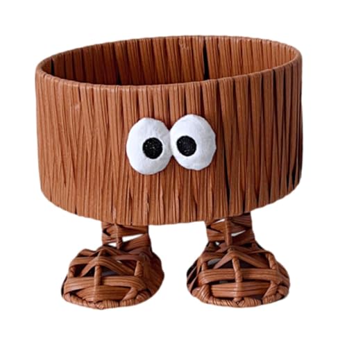 Storage Basket Imitation Rattan Decorative Storage Organizer Snacks Pastry Display Basket for Restaurant Counter Coffee Table, B