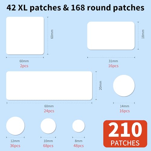 Image of Daolyo Large Pimple Patches for Face, 7 Sizes 210 Counts XL Acne Patches, Big Hydrocolloid Bandages for Body, Chin, Forehead, Chest, Back Zit Breakouts (Strip, Square, Round)
