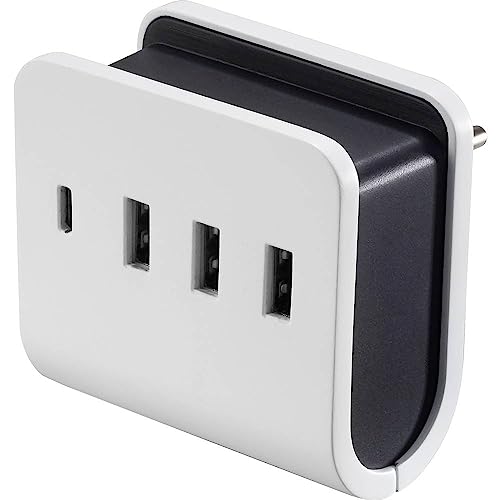 VOLTCRAFT UC-4ACX001 USB-laddare 24 W Inomhus Utgångsström max. 4.8 A 4 x 1x USB-C®, 3x USB-A