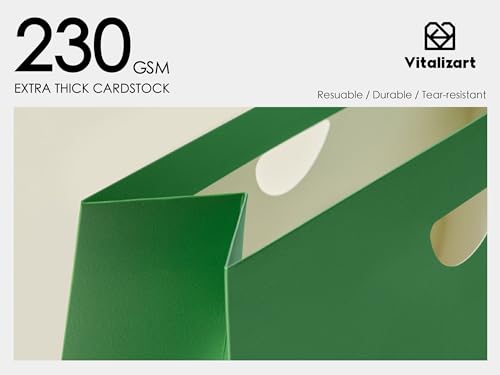 Vitalizart Paper Gift Bags With Ribbon Handles Set of 10 Assorted Colors Bulk Reusable For Gift Wrap Girls Kids Birthday Bridal Shower Party Favors Goodie Bags Candy Christmas 7.87"x3.54"x7.09" Small - Image 7